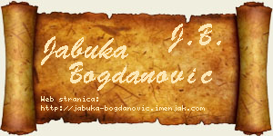 Jabuka Bogdanović vizit kartica